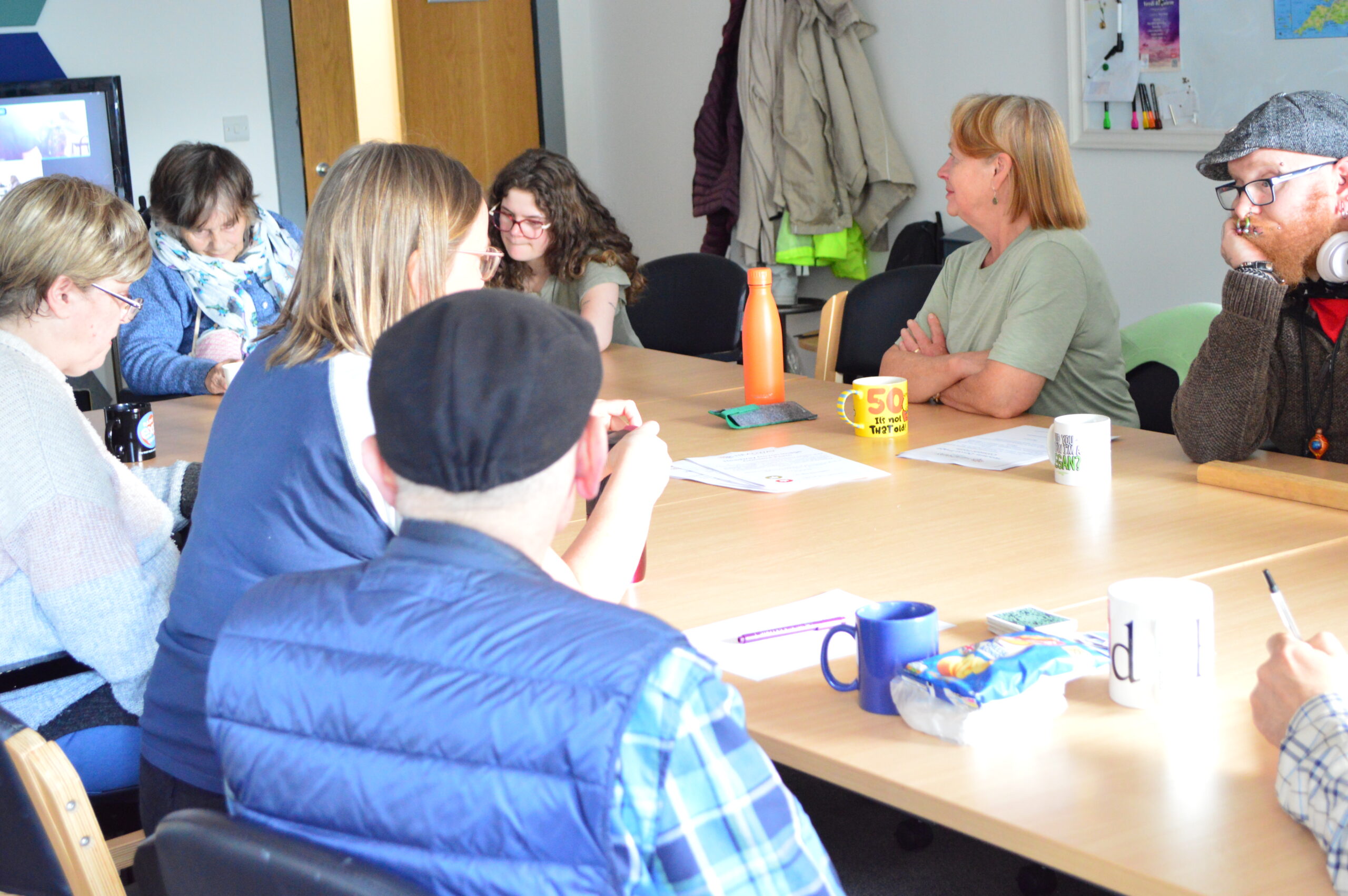 A supported activity at Headway Devon